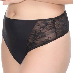 TC Fine Intimates Luxe Dreamer Retro Thong - A4-168 (Black)